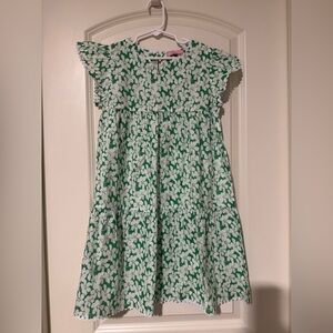 Bisby Dress- Floral Green and White Kids Dress
